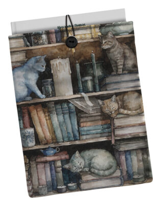 Funda Porta Libros Librería Gatos