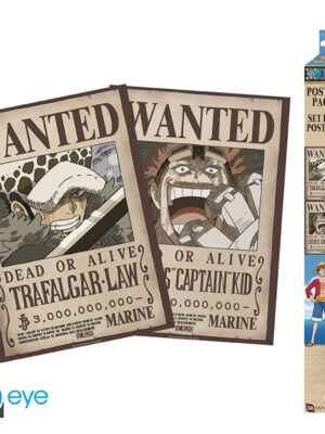 Set 2 pósters One Piece (52 x 38cm) Law y Kid