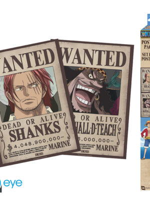 Set 2 pósters One Piece (52 x 38cm) Shanks y Barbanegra